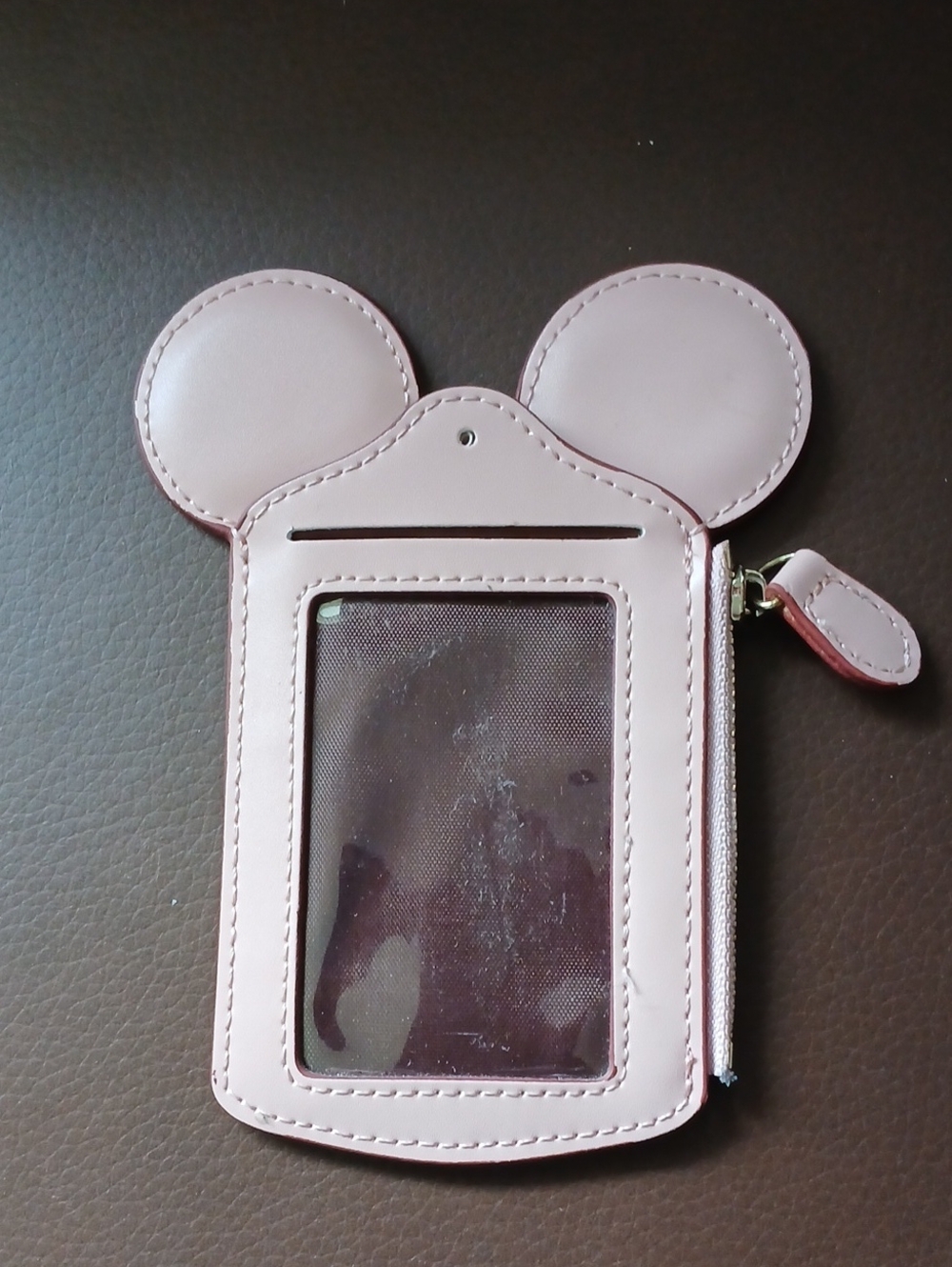 Pink Mickey-Ear Card Holder & Coin Wallet